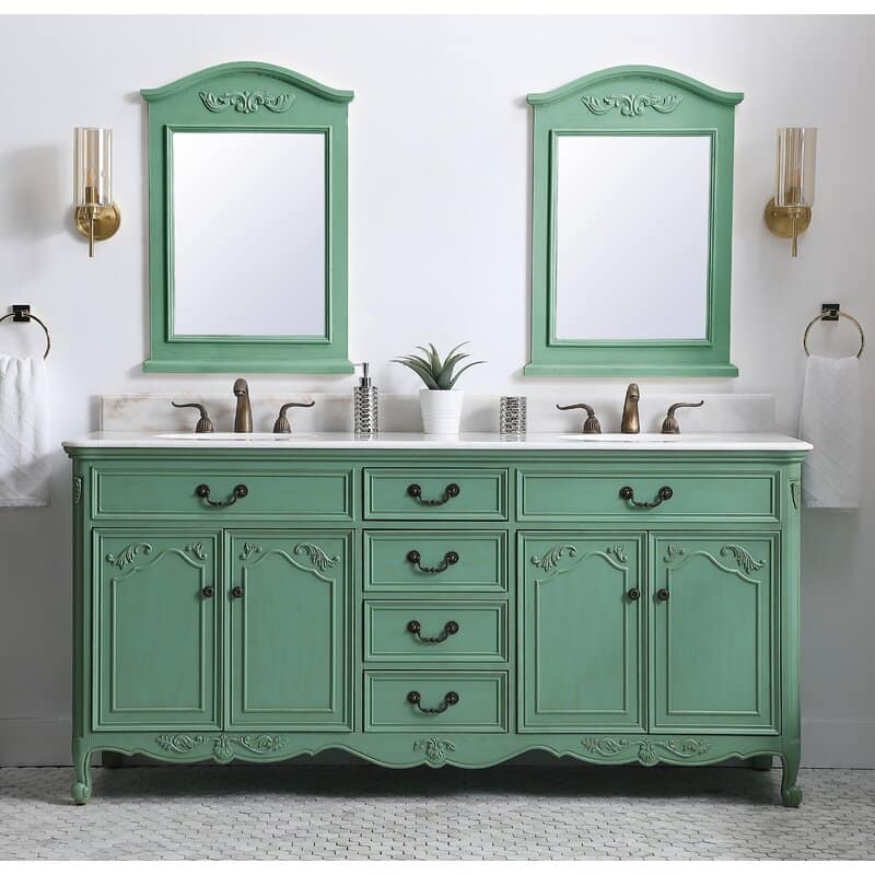 60" Double Bathroom Vanity Sink