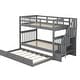 preview thumbnail 6 of 13, Twin-over-Twin Bunk Bed with Twin size Trundle for Bedroom, Dorm, Adults