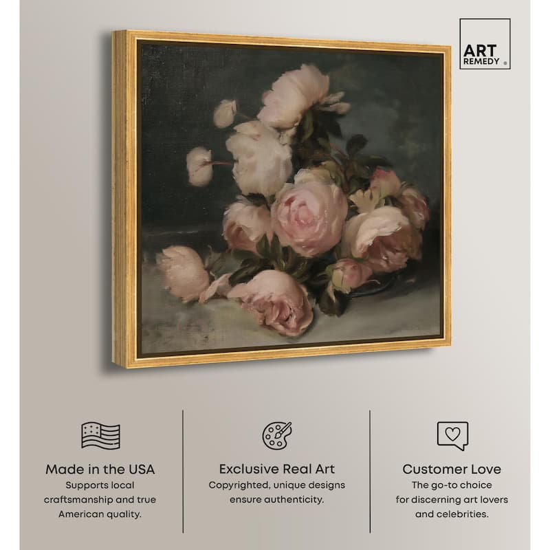 Roses in Shadow II Canvas by Art Remedy
