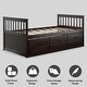 preview thumbnail 21 of 34, Costway Twin Captain's Bed Bunk Bed Alternative w/ Trundle & Drawers