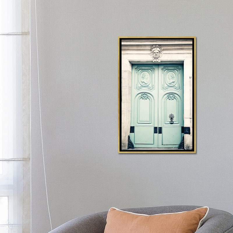 iCanvas "Paris Door, The Lovers" by Caroline Mint Framed