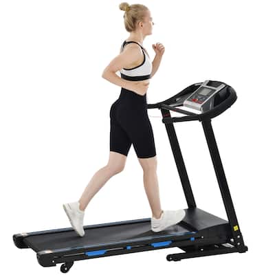 Electric Treadmill with 15% Automatic Incline Foldable 3.25HP Workout Running Machine Walking