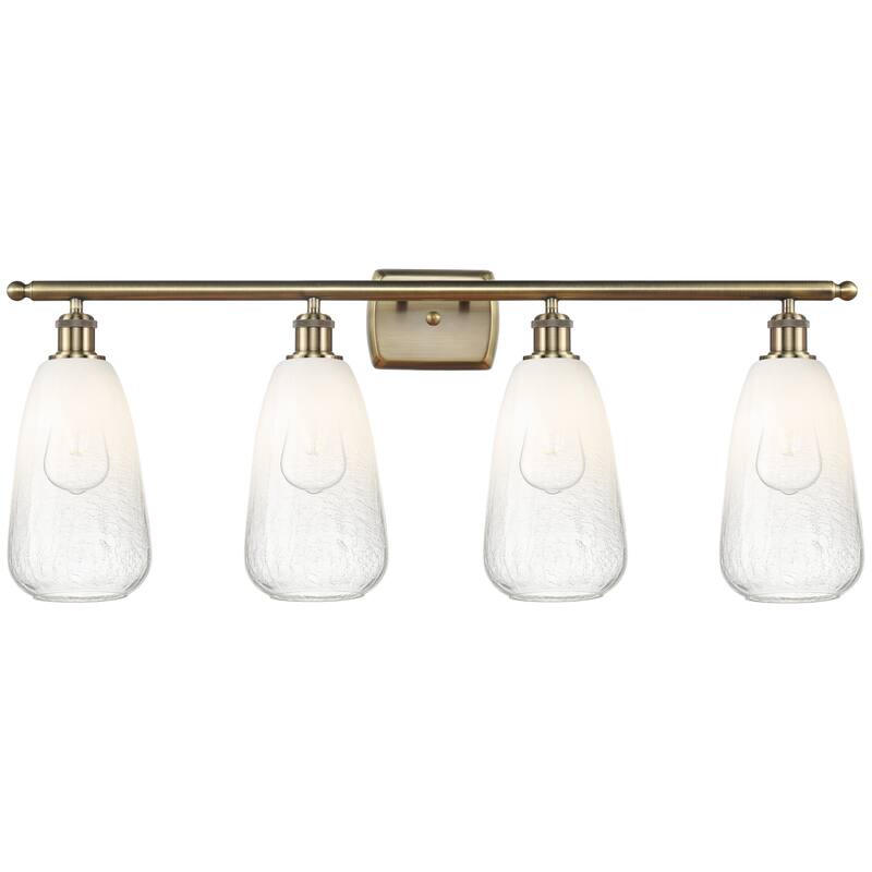 Innovations Lighting 516-4W-14-36 Brookhaven Almond Vanity Brookhaven - Antique Brass / Opal