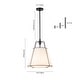 preview thumbnail 52 of 91, Mid Century 4-Light Conical Fabric Shade Lantern Pendant Ambient Light