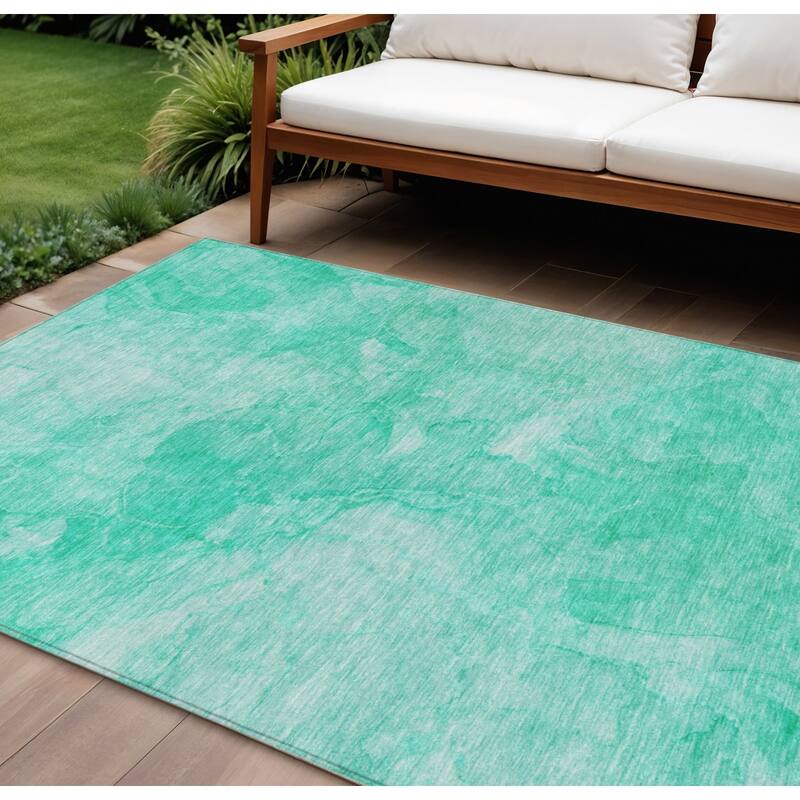 HomeRoots Nautical Transitional Rectangle Outdoor Rug - 10' X 14'