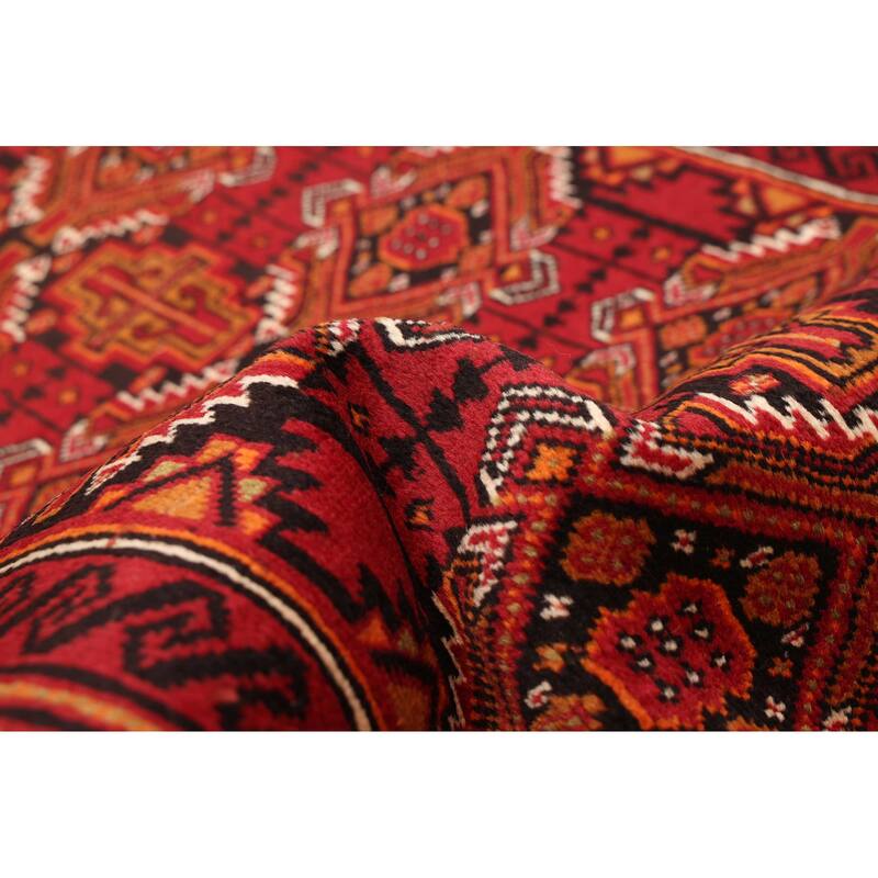 ECARPETGALLERY Hand-knotted Teimani Red Wool Rug - 3'5 x 6'11