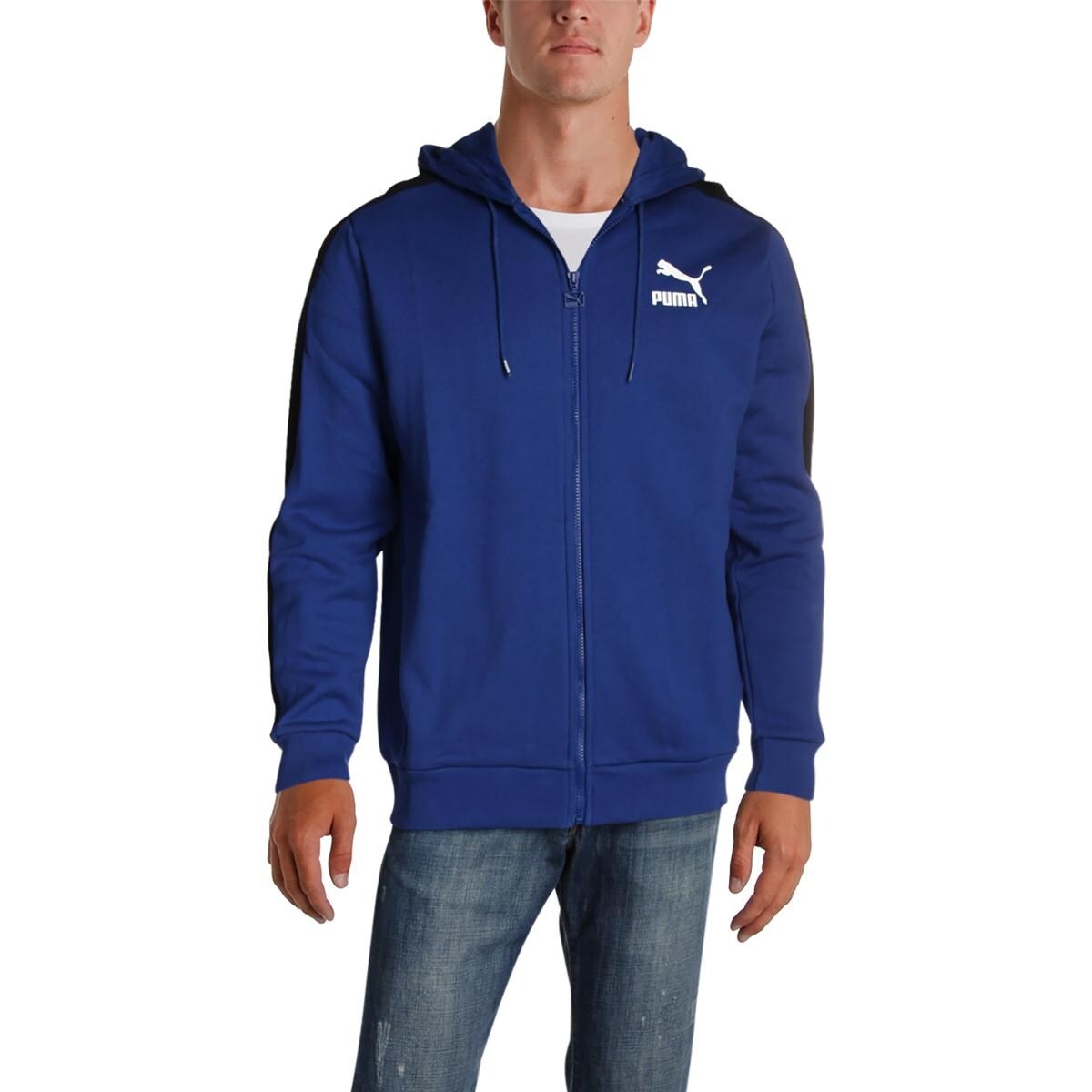 blue puma zip hoodie