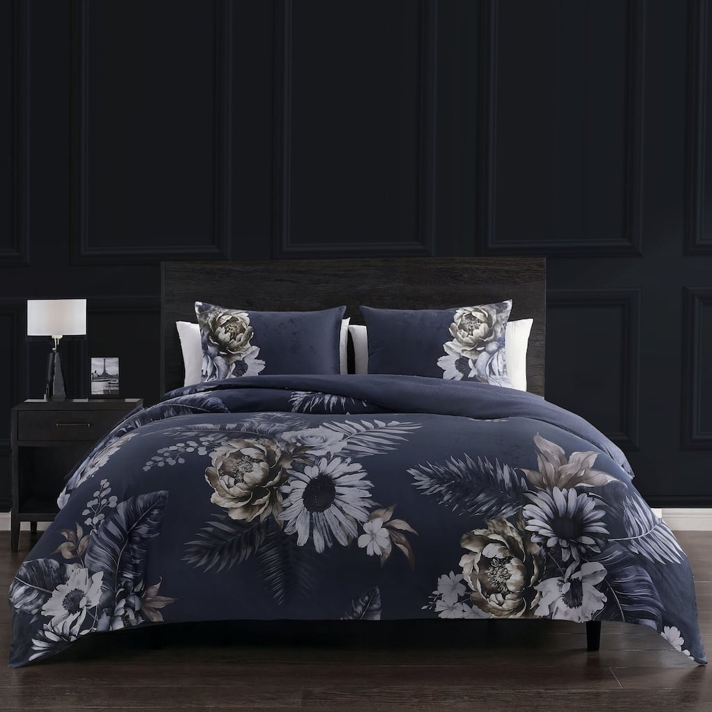 Forget Me Not 3 Piece Reversible Duvet Cover Set