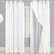 preview thumbnail 1 of 4, DriftAway Olivia Pinch Pleated Voile Chiffon Sheer Blackout Curtain - 52"Width X 84 "Length 52"Width X 84 "Length - Off White