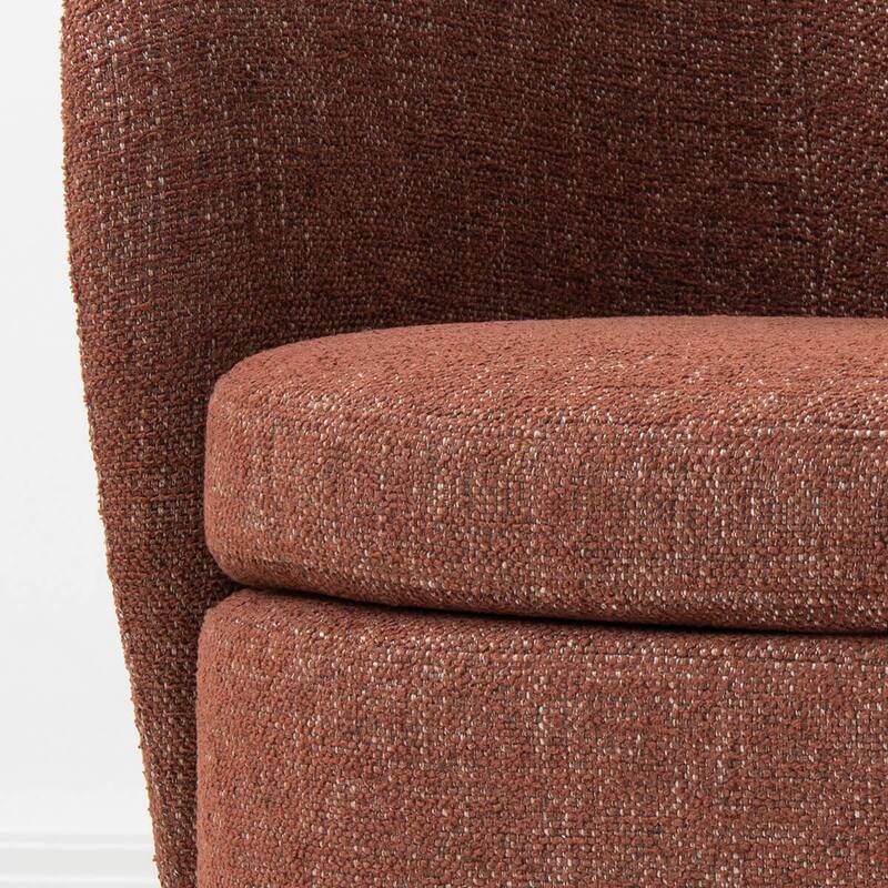 Modern Linen Swivel Barrel Accent Chair(Set of 2)