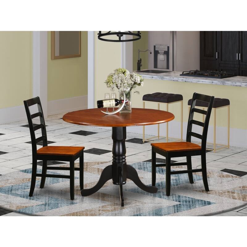 Modern Kitchen Table Set - Dining Table with 2 Chairs - Round Table & Kitchen Seating