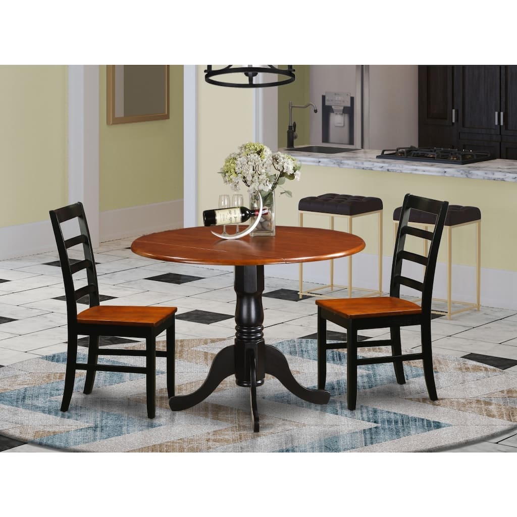 Modern Kitchen Table Set - Dining Table with 2 Chairs - Round Table & Kitchen Seating