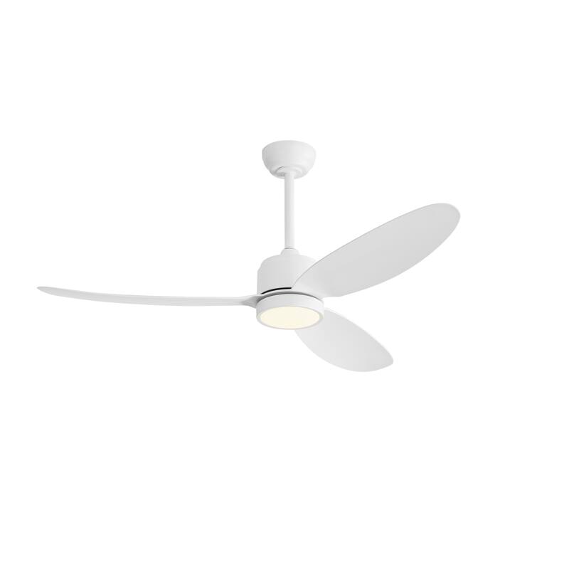 MLiAN 42 in 3 ABS Blades Indoor and Outdoor Ceiling Fan with Integrated LED and Remote Downrod