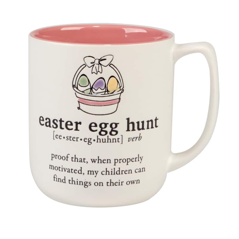 Certified International Easter Words 18 oz. Mugs, Set of 4