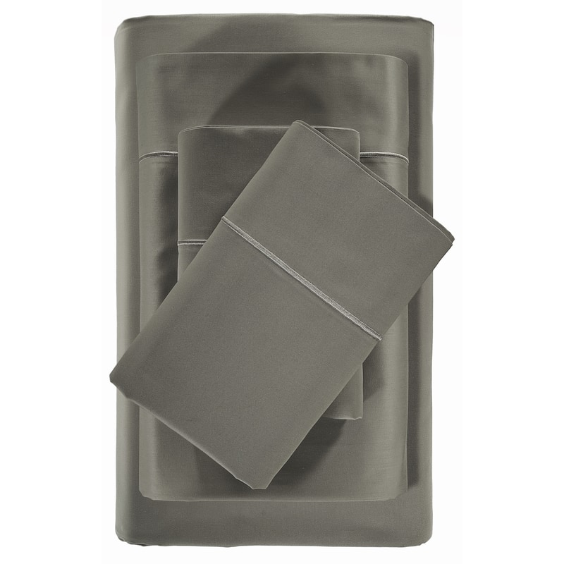 Luxury Egyptian Cotton 800 Thread Count Sateen Weave Ultra Soft Bed Sheet Set - Queen - Charcoal