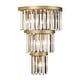 preview thumbnail 2 of 5, Varaluz Social Club 6-Light 3-Tier Crystal Wall Sconce - Havana Gold