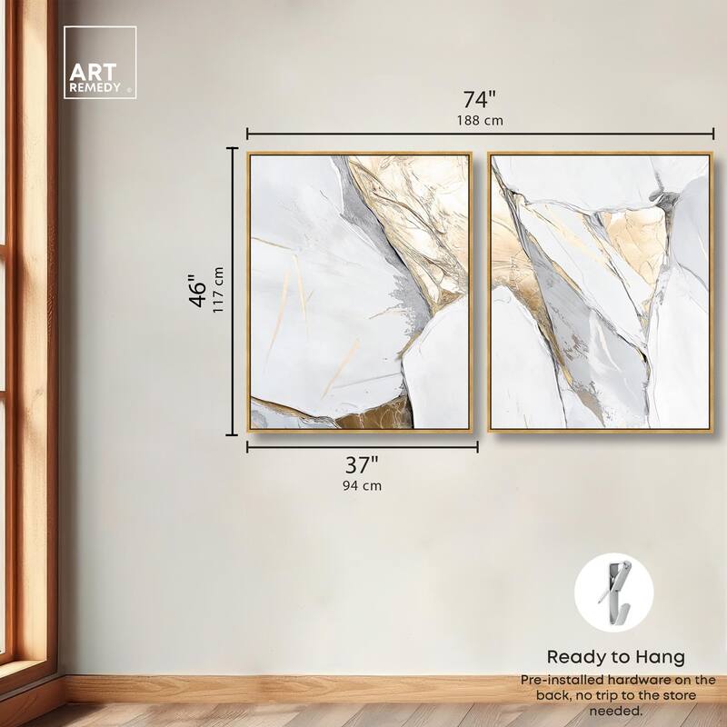 Cracks of Creation III Canvas Set of 2 by Art Remedy