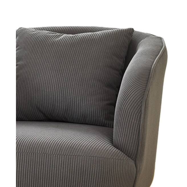 Modern Channel Back Corduroy Velvet Arm Chair