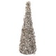 preview thumbnail 3 of 4, 12" Metallic Chunky Iced Cone Tree