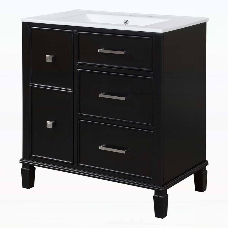 Modern Design Bathroom Storage Cabinet with Ceramic Sink Combo