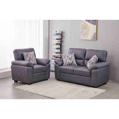Faux Leather Living Room Set
