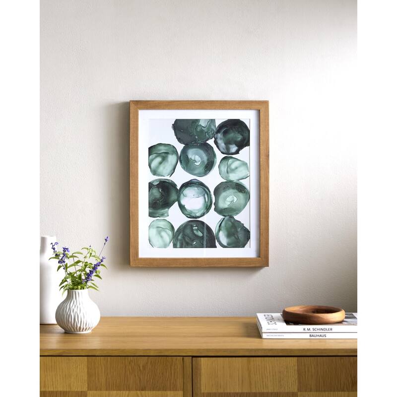 Livabliss Molecule Modern Framed Art - Brown