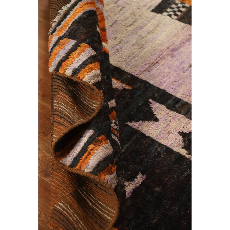 Geometric Moroccan Area Rug Handmade Bedroom Wool Carpet - 6'11" x 9'10"
