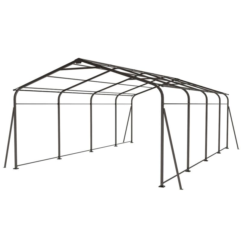 Outdoor Heavy Duty Metal Storage Canopy with Galvanized Steel Frame