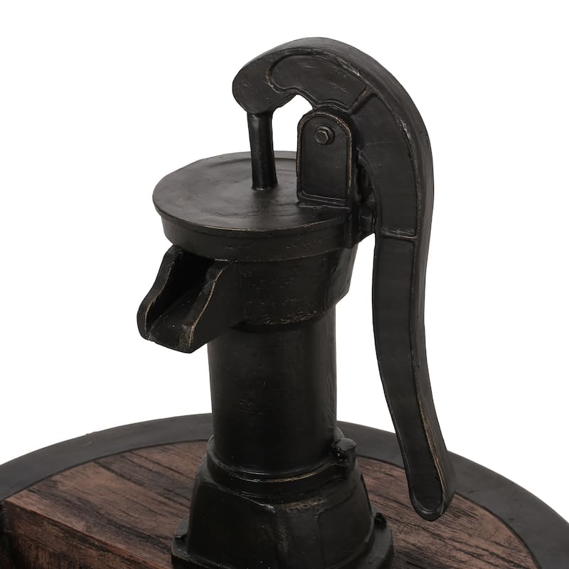 26.5" High Hand Crafted Weather Resistant Floor Fountain with Light