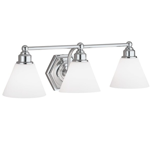 Norwell Lighting 8533 Jenna 8 Tall 3 Light Bathroom Vanity Norwell Lighting 8533 Jenna 8 Tall 3 Light Bathroom Vanity With White Gl Shades Free Shipping Today 13012407