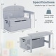 preview thumbnail 30 of 29, Costway 3-in-1 Kids Convertible Storage Bench Wood Activity Table and - See Details