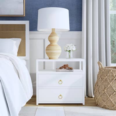 Lark 2-Drawer Wide Nightstand