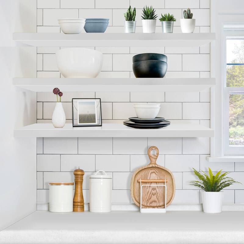 Sorbus Floating Shelves for Wall, 2 Extra Long Wall Mounted Floating Shelves - 9.25"L X 47” W X 1.5” H