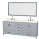 Option Gray, Chrome Trim, White Quartz Top