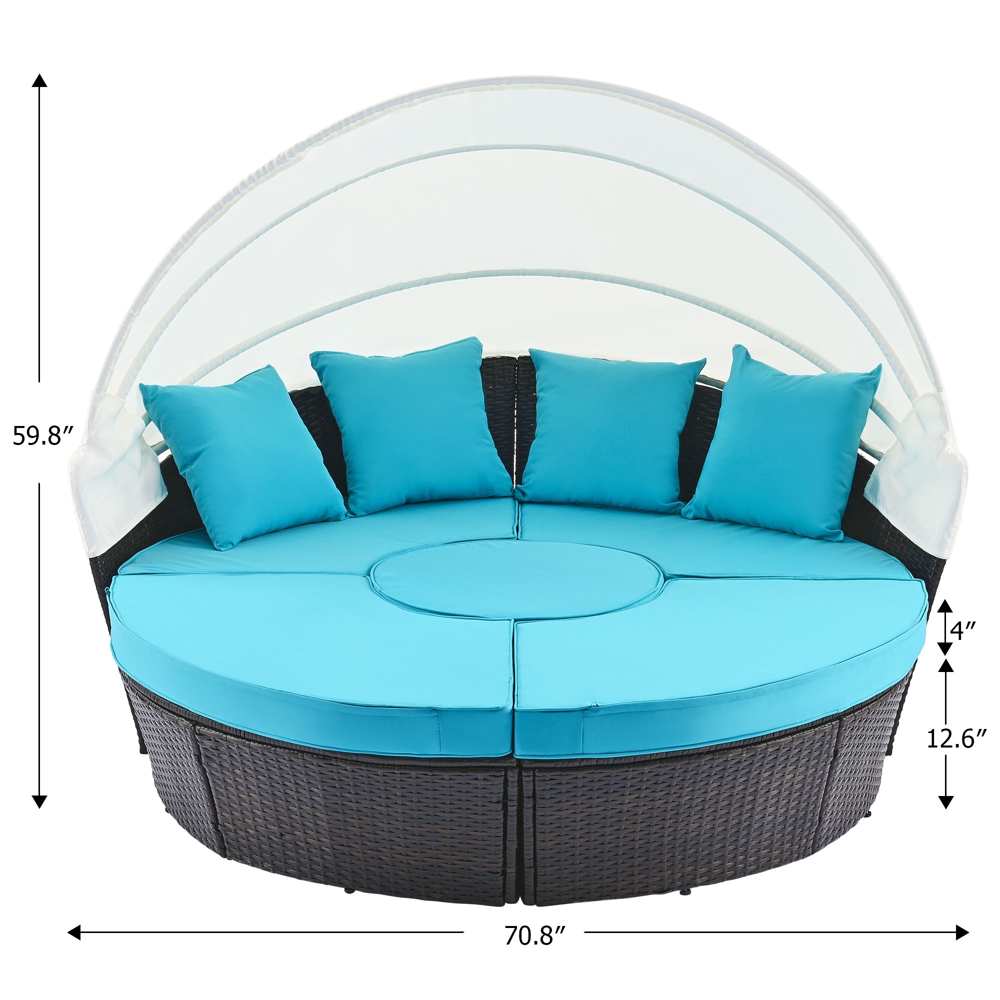 round daybed replacement cushion