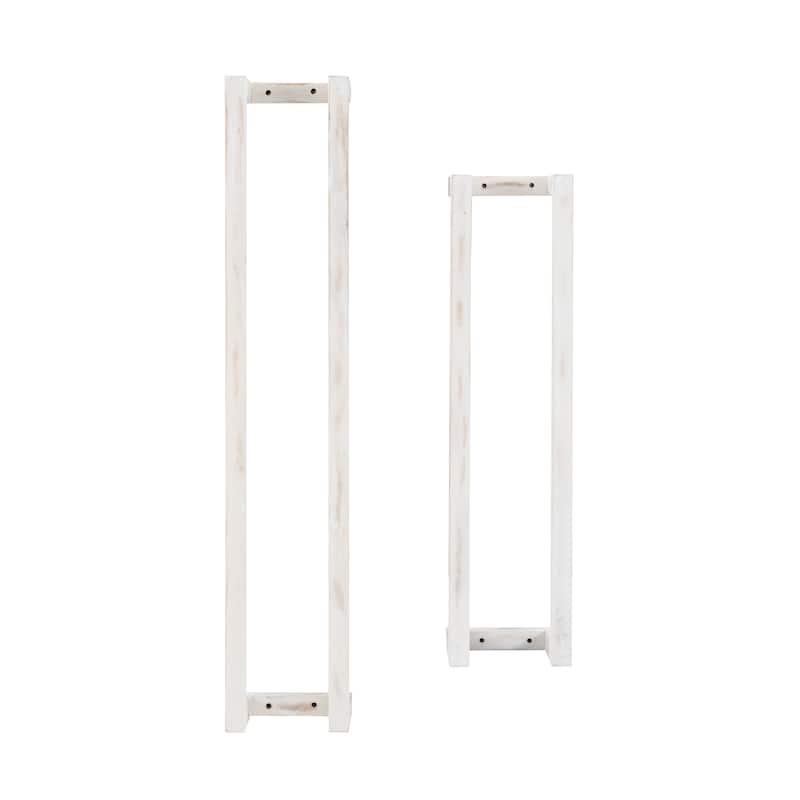 Twombly Wooden Wall Mount Towel Rack (Set of 2)
