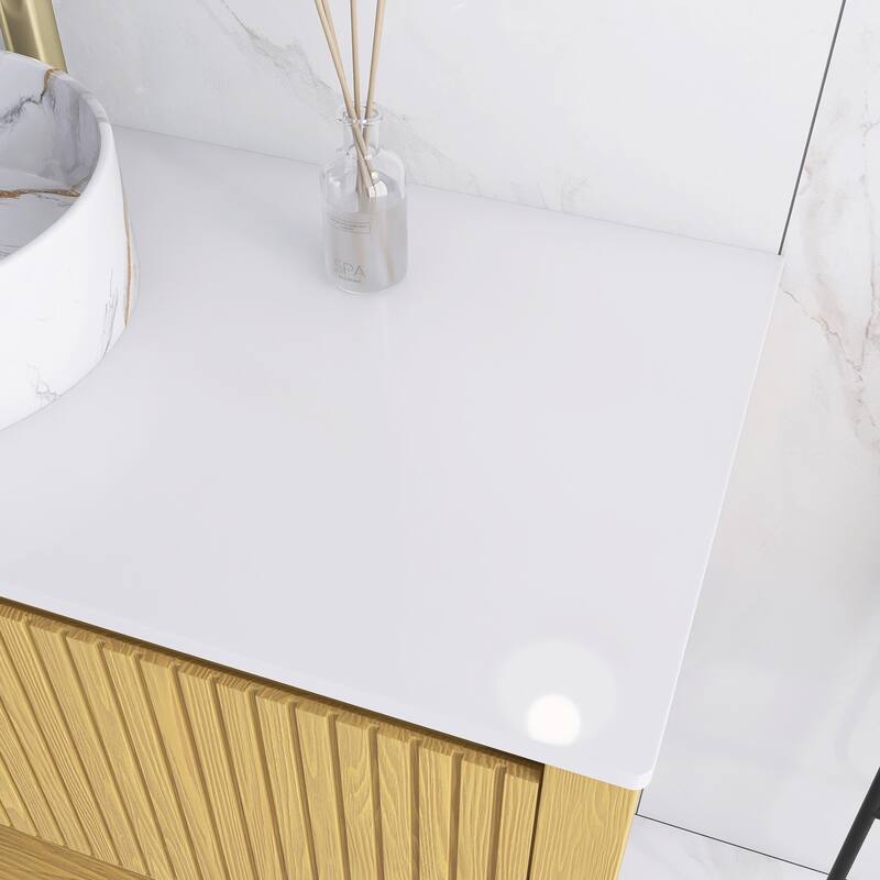 48" Wall-Mounted Bathroom Vanity with Ceramic Sink - 47.64'' x 18.9'' x 20.2''