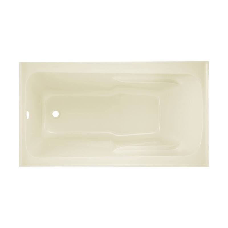 Swiss Madison Voltaire, Acrylic White, Alcove, Integral Armrest, Bathtub with Apron