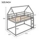 preview thumbnail 5 of 12, Twin Low Bunk Bed with House Frame & Secure Ladder - Safe & Durable Design