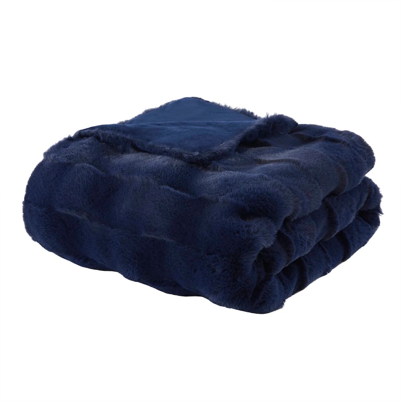 Madison Park Camille Faux Fur Throw