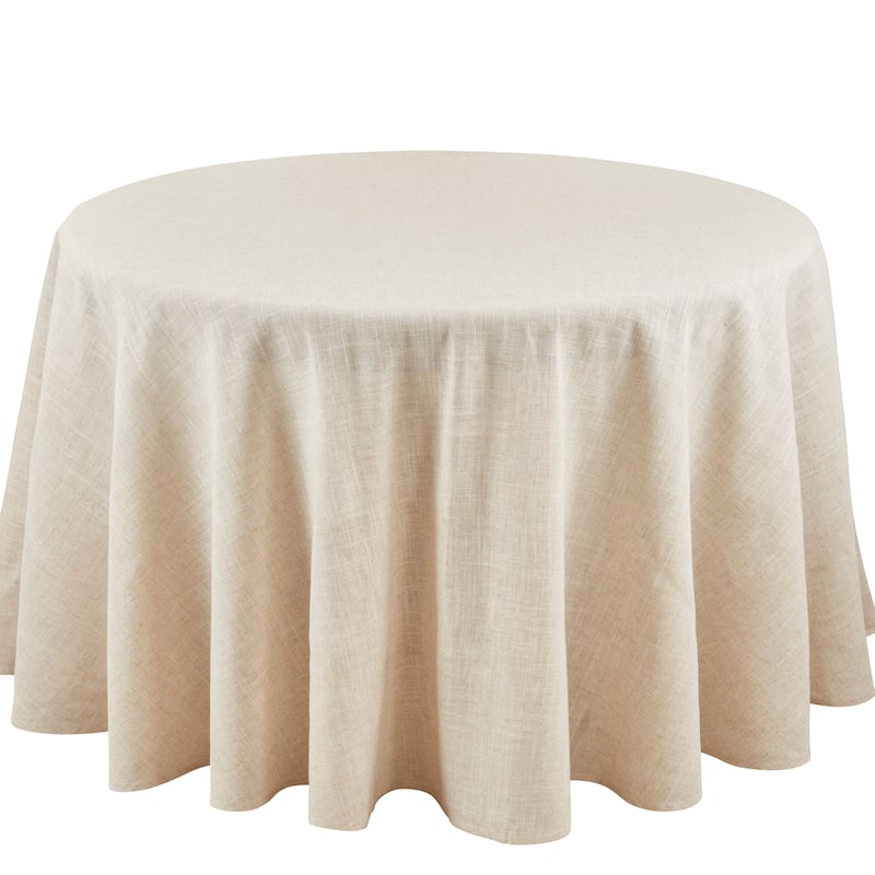 Toscana Natural Round Tablecloth - 108" x 108"