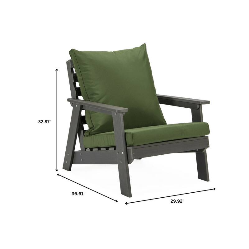 Alpine Modern Outdoor Upholstered Accent Chair - Lounge Armchair with Removable Cushions for Living Room