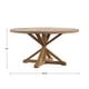preview thumbnail 9 of 16, iNSPIRE Q Artisan Benchwright Rustic X-base Round Pine Wood Rolled Back 7-piece Dining Set