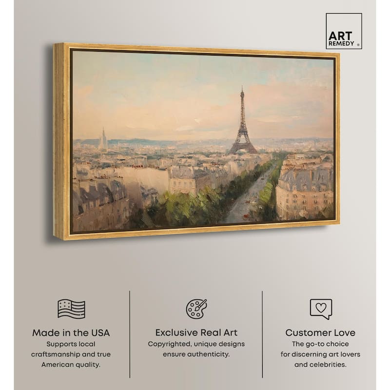 Early Morning Paris Canvas by Art Remedy