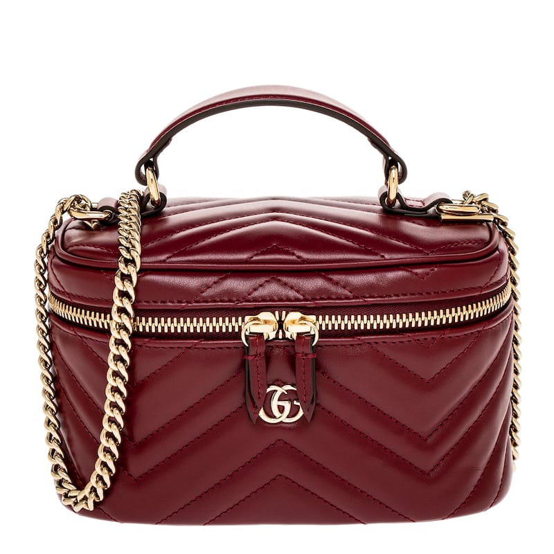 Gucci GG Marmont Mini Vanity Bag - Red