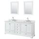 Option White / White Carrara Marble Top / Polished Chrome