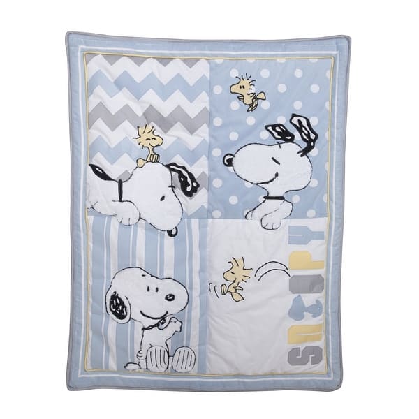 Shop Lambs Ivy My Little Snoopy Blue White Gray Yellow Nursery