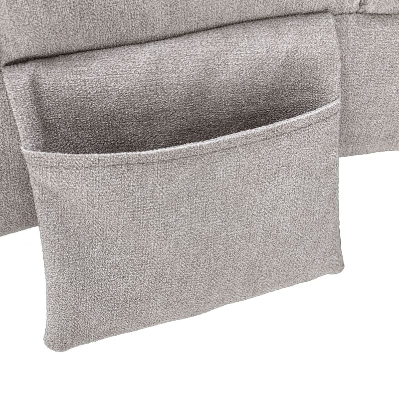 Linen Electric Massage Recliner Chaise Chair with Remote Control and Ergonomic Backrest