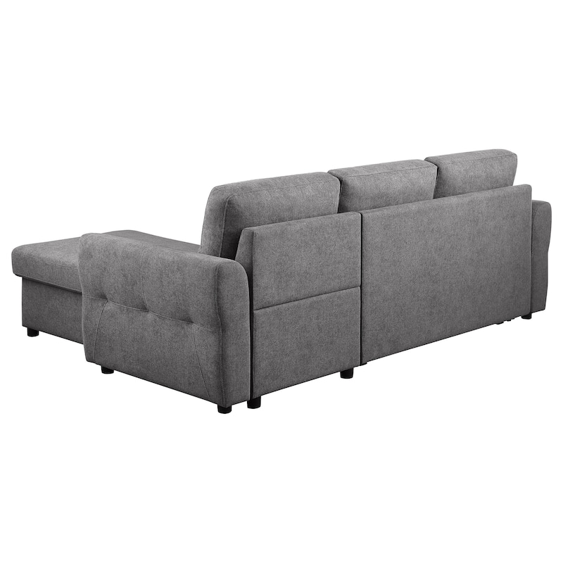 Samantha Upholstered Storage Sleeper Sectional Sofa