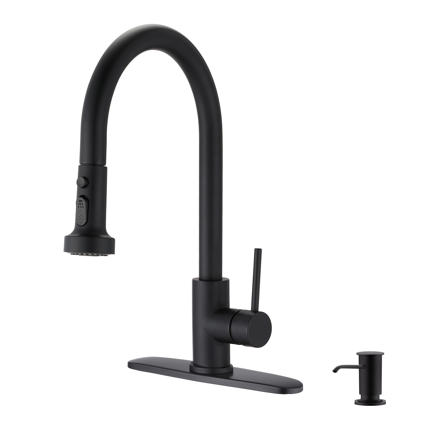 Kitchen sink faucet top with soap dispenser